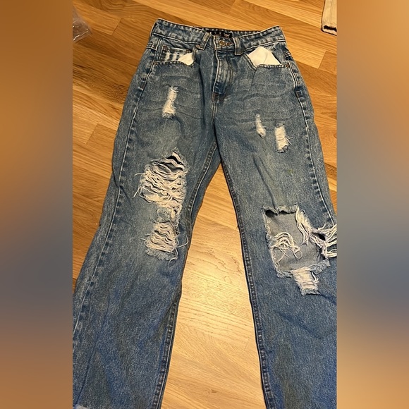90s oversized ripped jeans size 0 - Picture 1 of 2